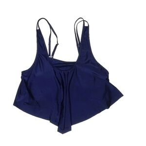 Plus Navy Blue Bikini Swim Top